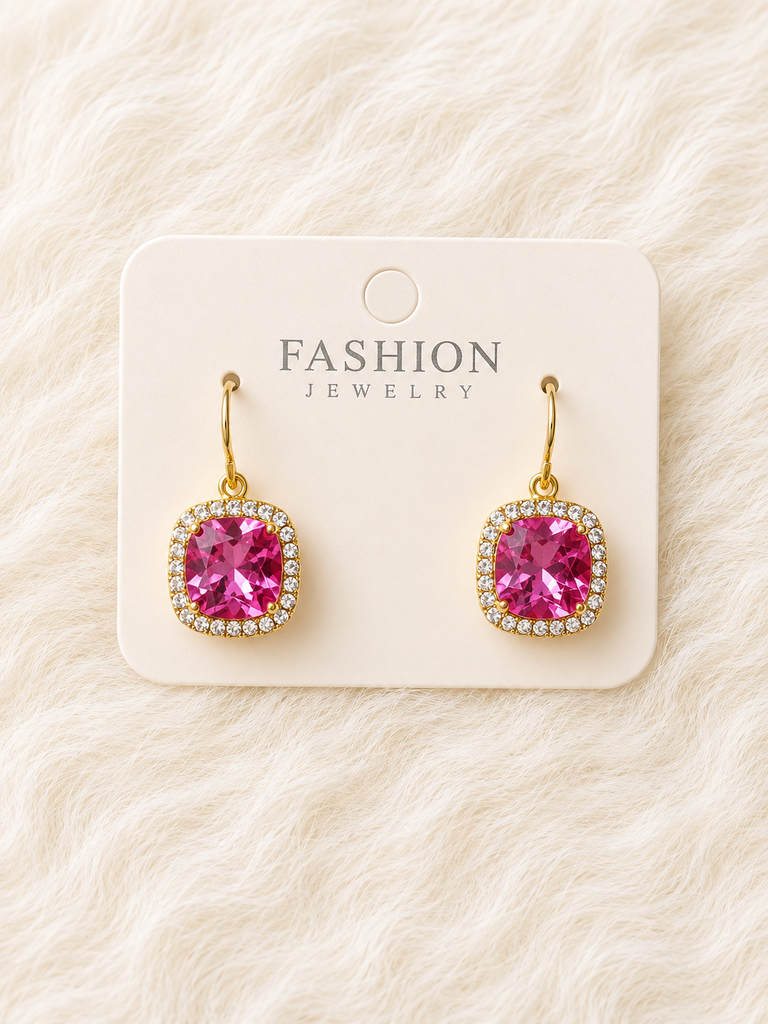 Pink Diamond Earings