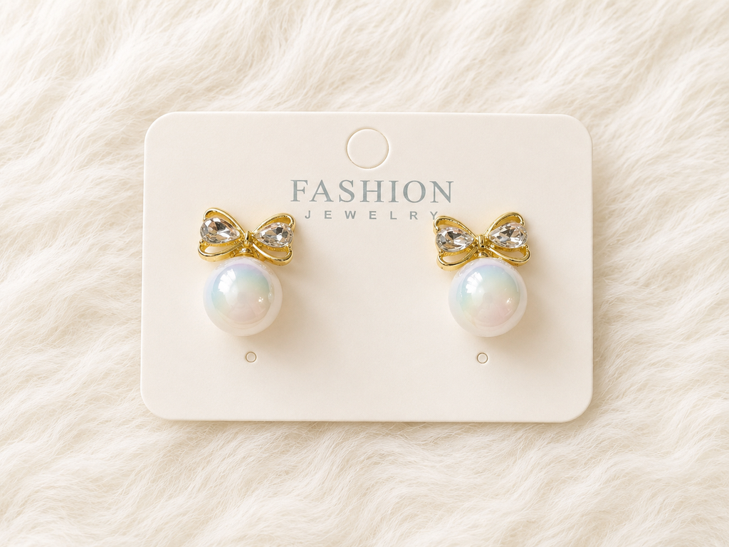Pearl Bow Earings